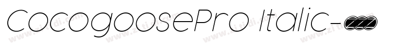 CocogoosePro Italic字体转换